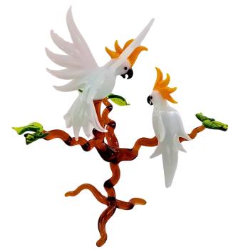 Preview: 2 Kakadus auf Ast, stehend